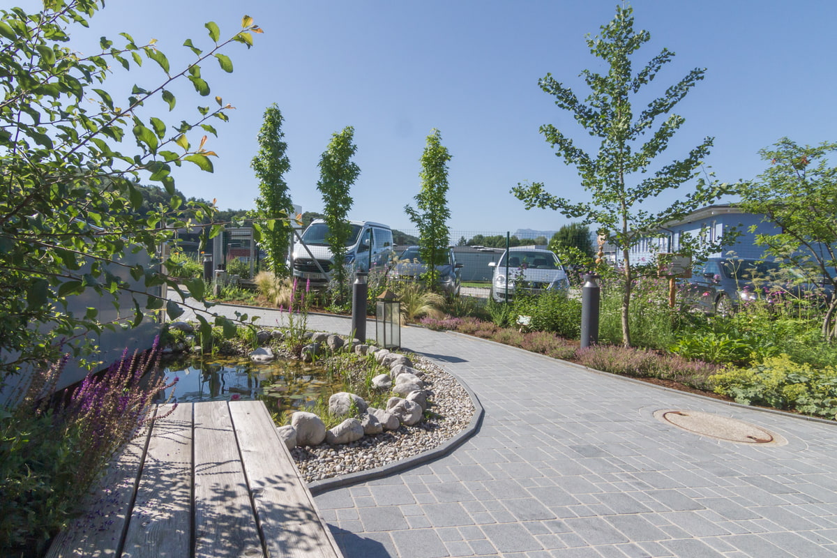 Bepflanzung, Garten, Gartendesign, Pflanzen, Zugang